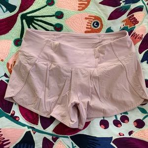 Lululemon lilac running shorts